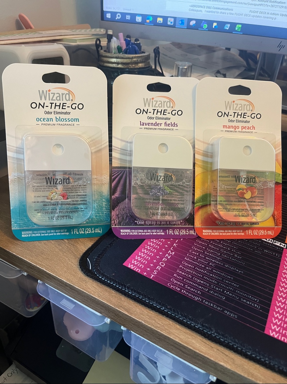 On-The-Go Pocket Air Freshener Spray — Lavender, Ocean Blossom & Mango Peach